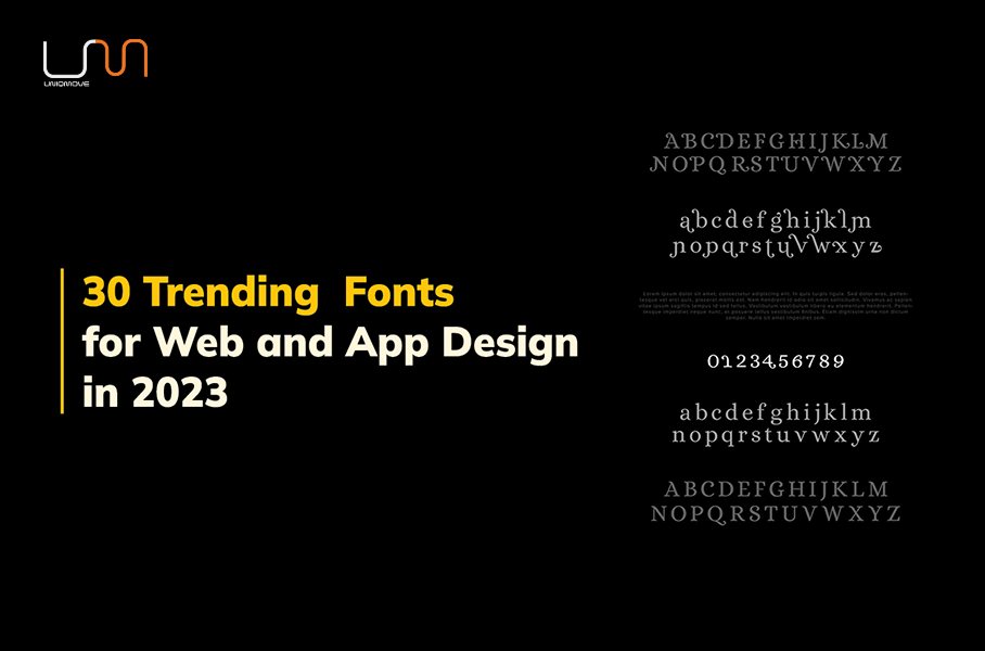 Top Trending fonts for Web and Apps in 2023
